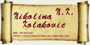Nikolina Kolaković vizit kartica